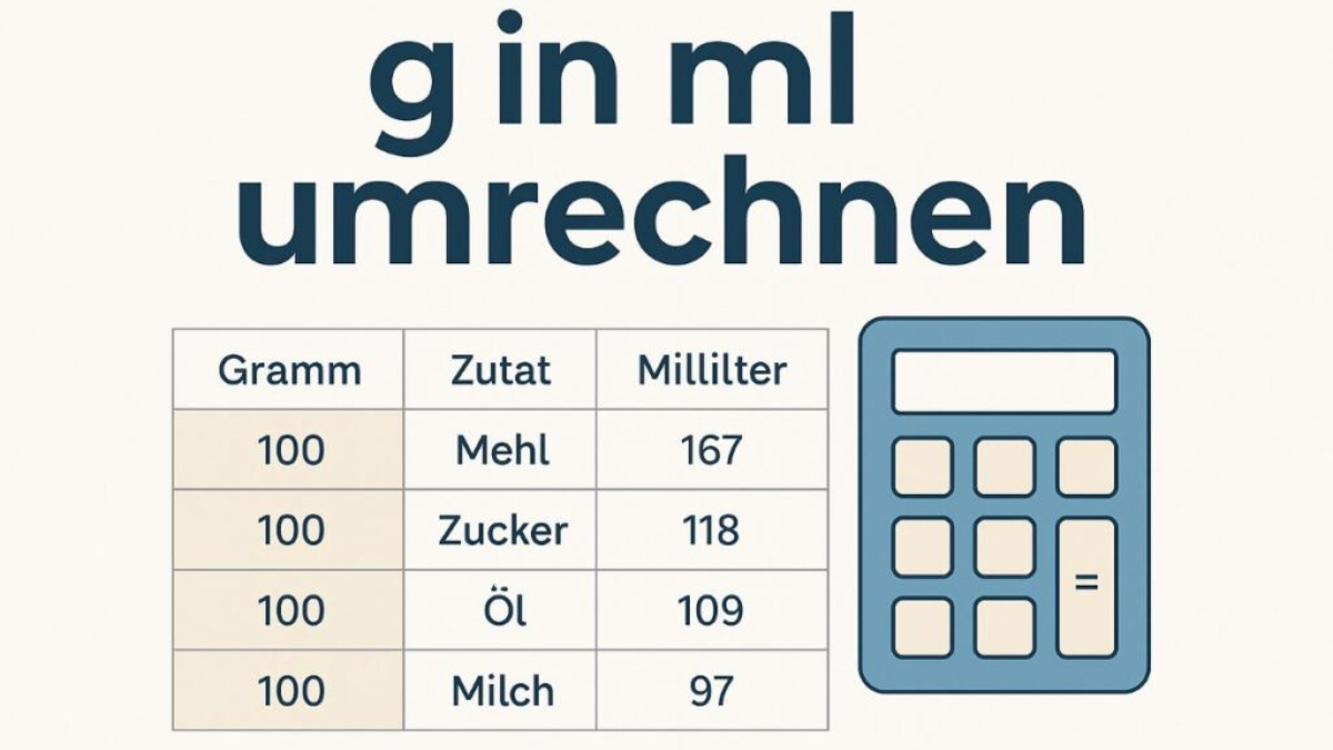 gramm in ml umrechnen