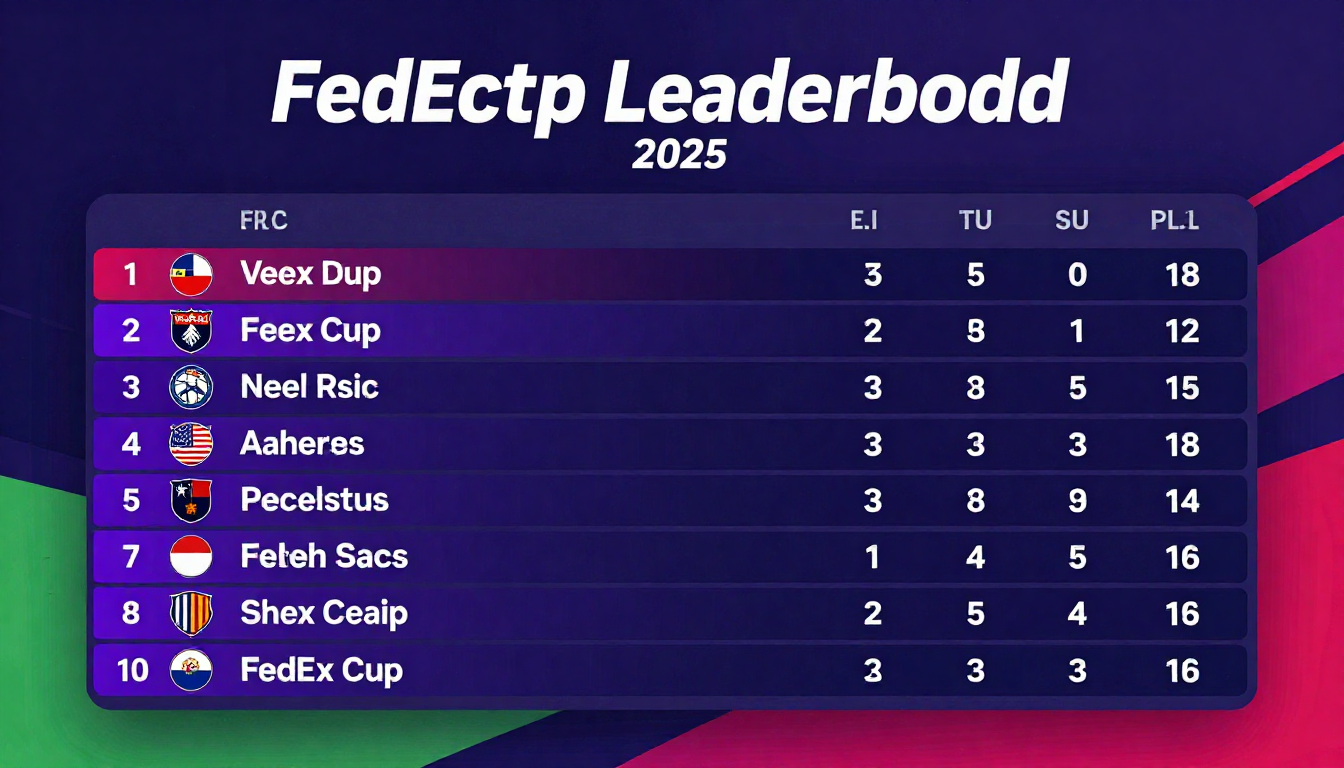 fedex cup leaderboard 2025